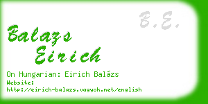 balazs eirich business card